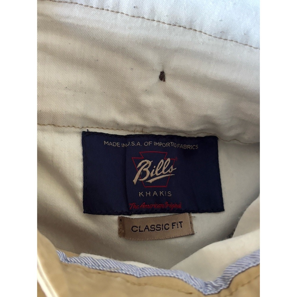 Bills Khakis M2 Pants Mens 40x31 Beige Flat Front Chino Classic Fit USA Cotton - Picture 3 of 9